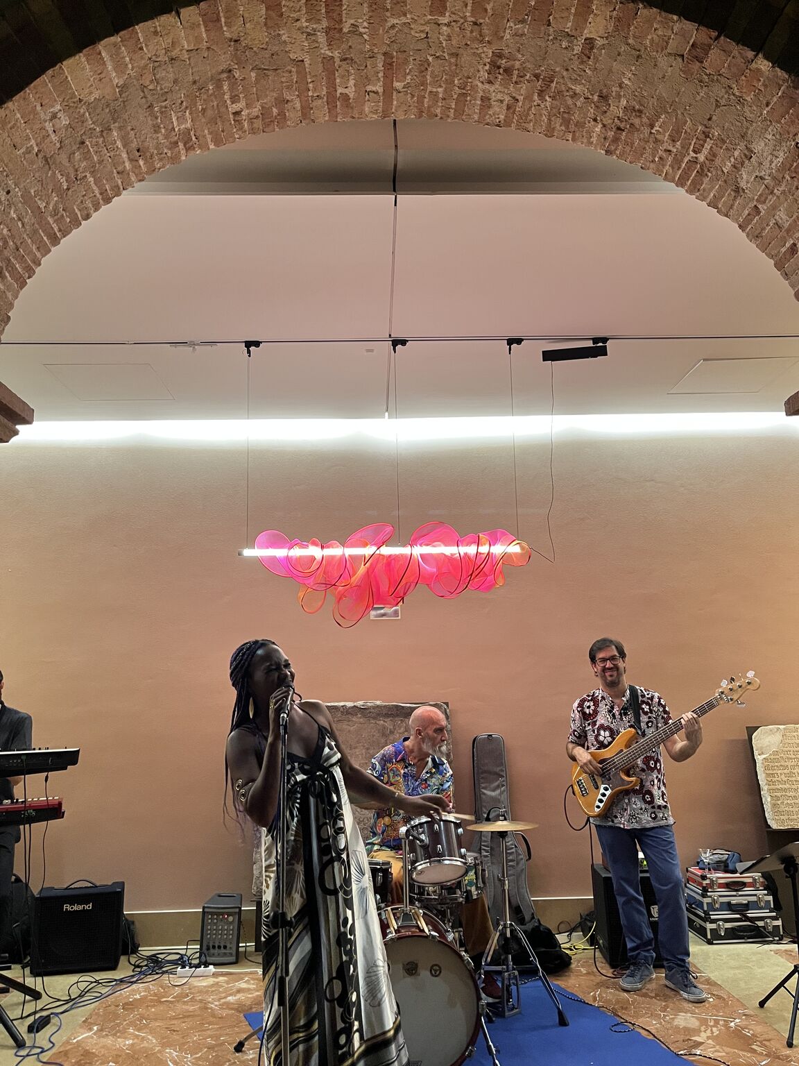 Actuación musical durante la velada de Noche en el Jardín del Museo