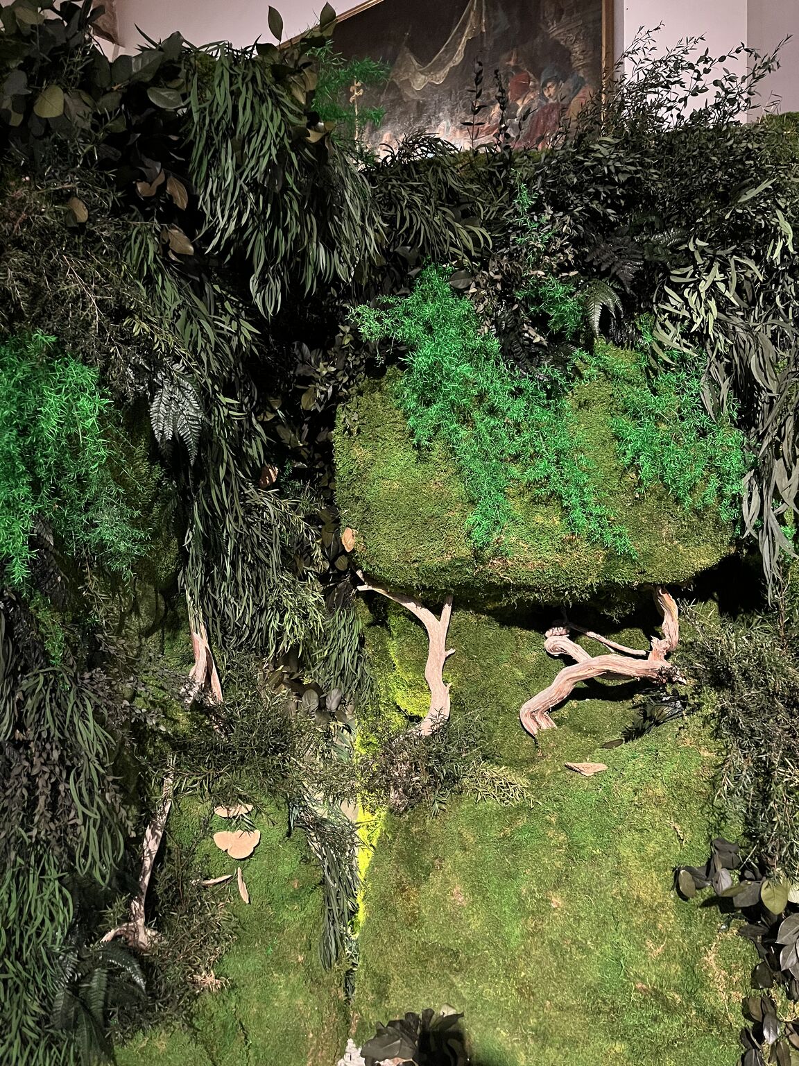 Detalle de una composición vegetal de Greenarea durante Noche en el Jardín del Museo